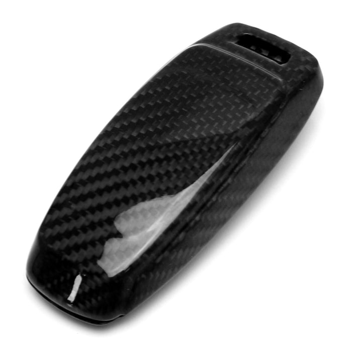 Real/Genuine Black Carbon Fiber Smart Key Fob Shell For Audi 19-up A6 A7 E-Tron