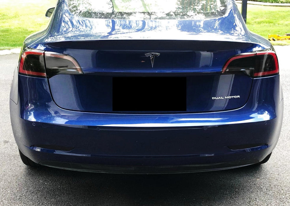 Dark Smoked Rear Bumper Reflector Lens Replacements For Tesla Model 3