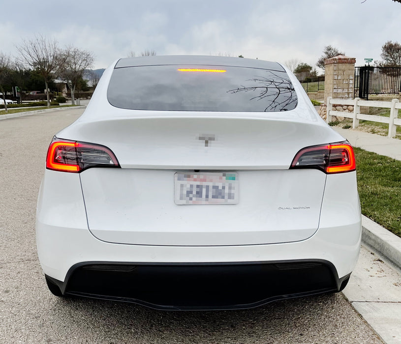 Dark Smoked Rear Bumper Reflector Lens Replacements For Tesla Model 3