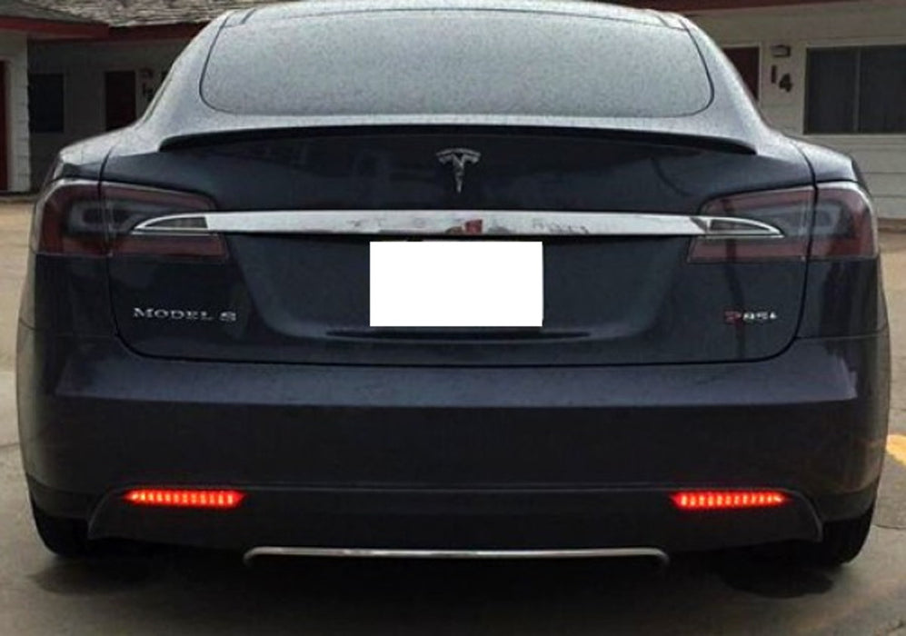 Smoke Lens 24-SMD LED Bumper Reflector Tail Brake Lights For 12-up Tesla Model S