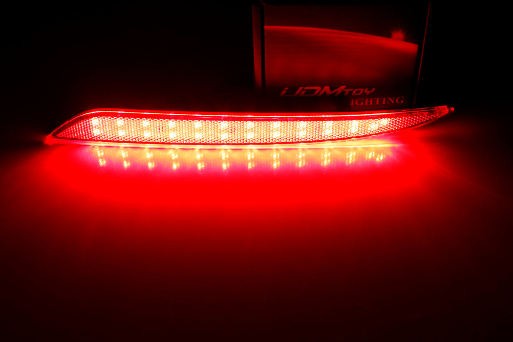 Red Lens 24-SMD LED Bumper Reflector Tail Brake Lights For 12-up Tesla Model S