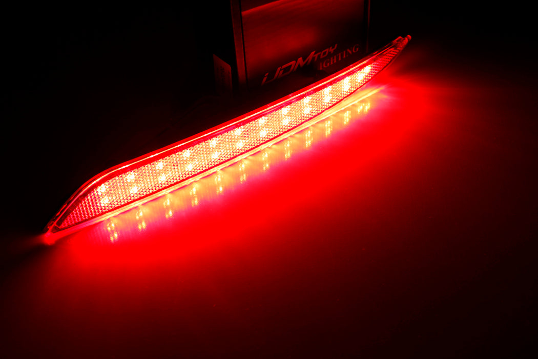 Red Lens 24-SMD LED Bumper Reflector Tail Brake Lights For 12-up Tesla Model S