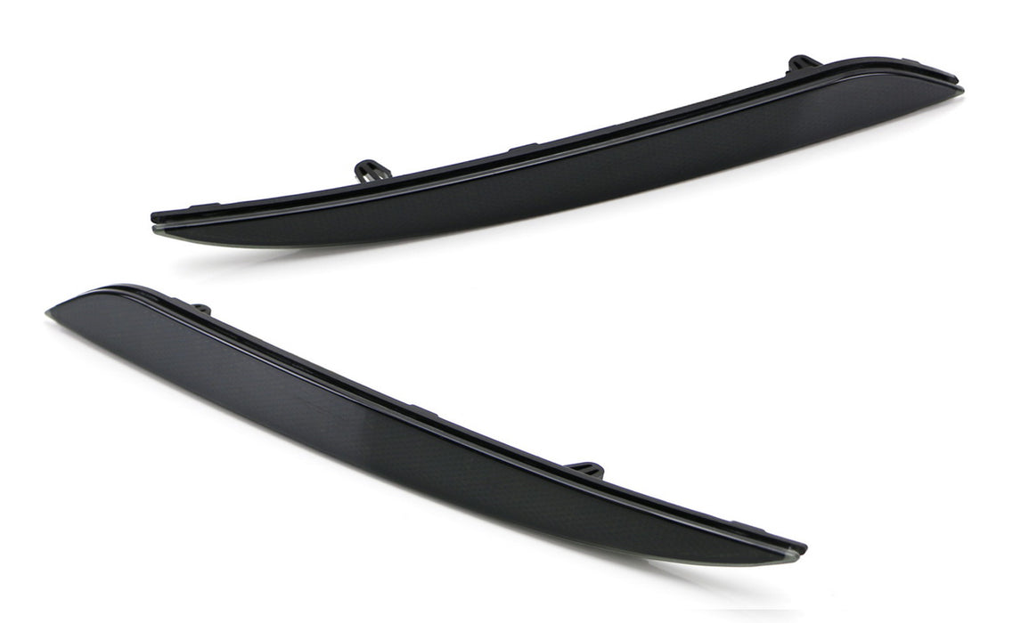 Dark Smoked Rear Bumper Reflector Lenses For 2012-up Tesla Model S