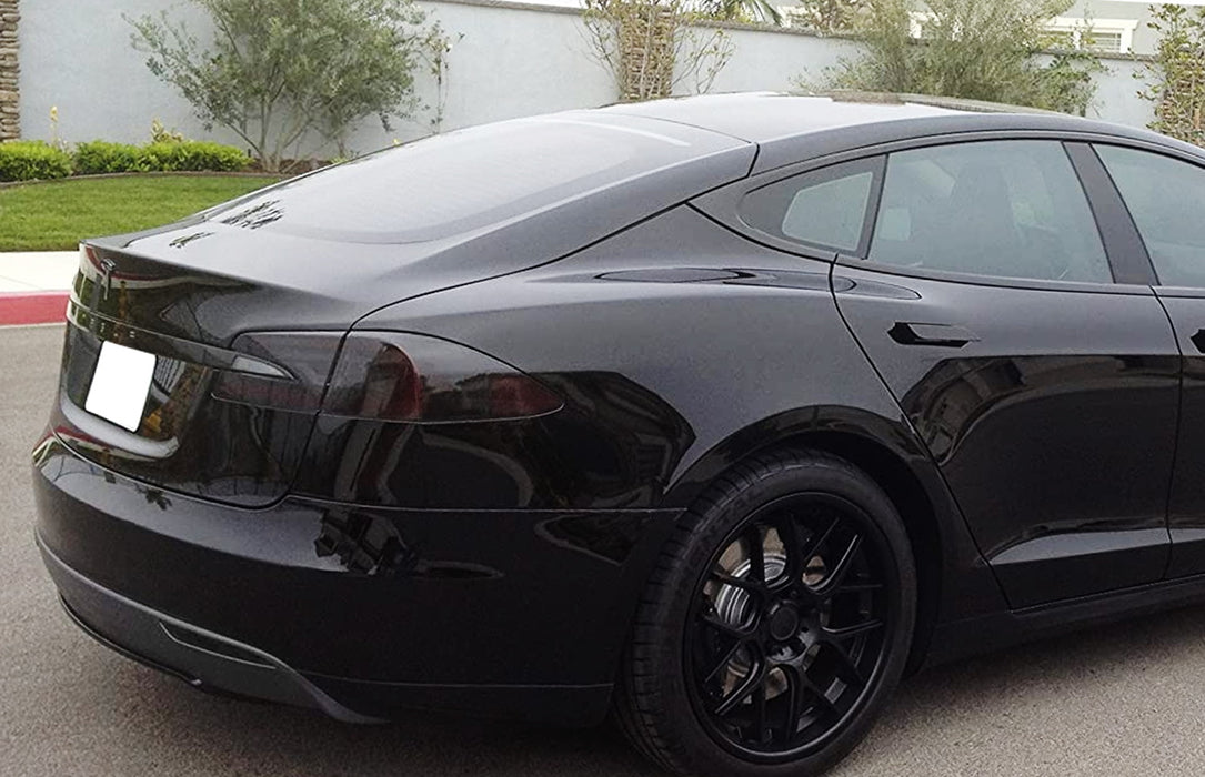 Dark Smoked Rear Bumper Reflector Lenses For 2012-up Tesla Model S