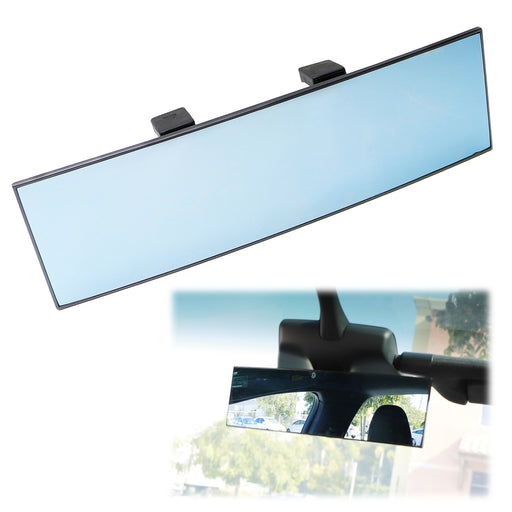 240mm Wide Angle View Anti-Glare Curve Convex Clip On Rear View Mirror For Tesla