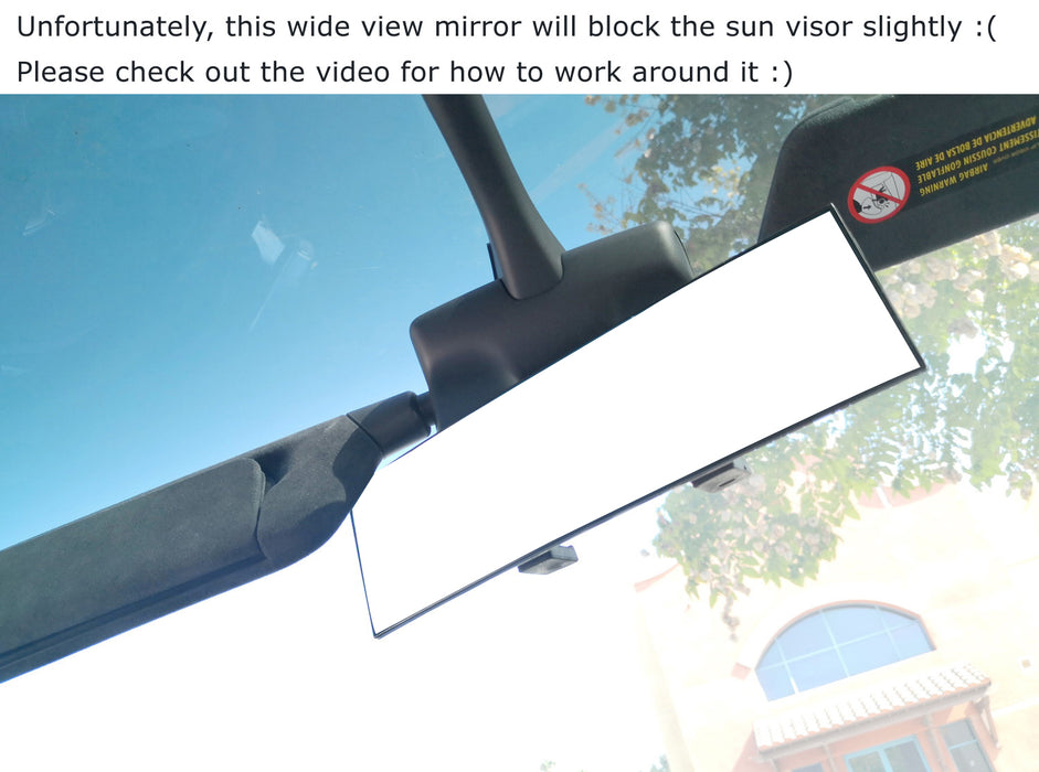 Clear 240mm Wide View Anti-Glare Curve Clip On Rearview Mirror For Tesla S X 3 Y