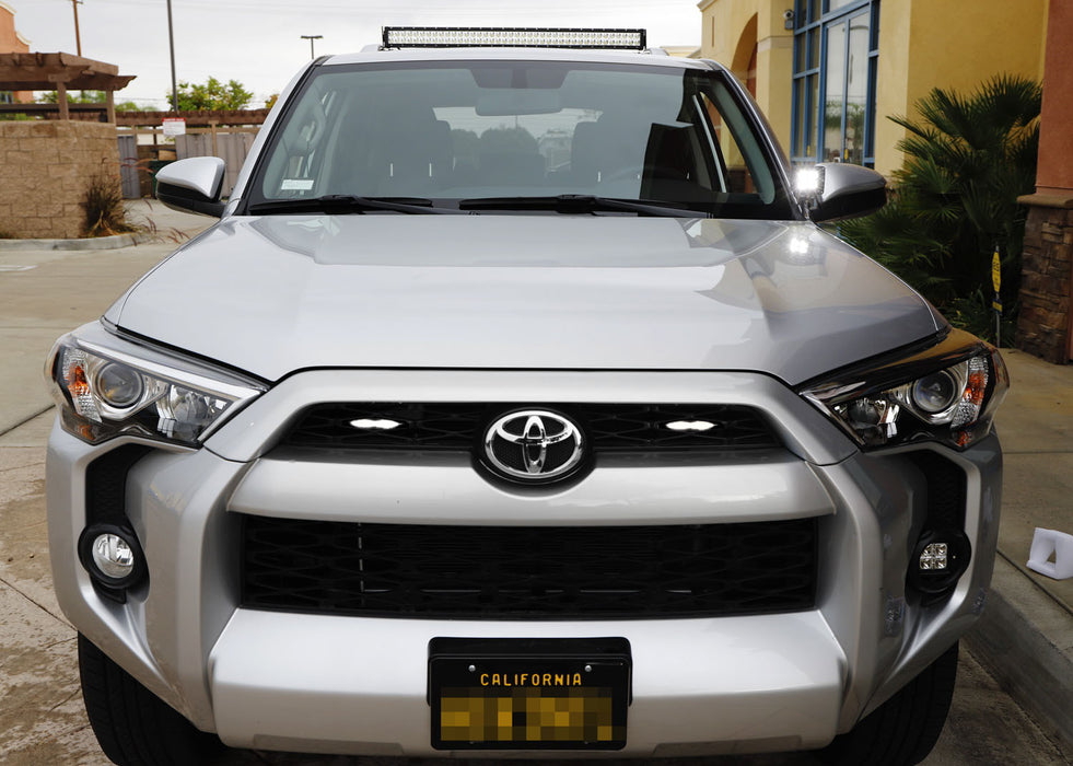 3pc Set Smoked Lens White LED Front Grille Light Kit For 2014-up Toyota 4Runner