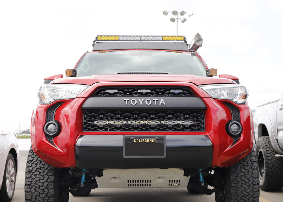 3pc Set Smoked Lens White LED Front Grille Light Kit For 2014-up Toyota 4Runner