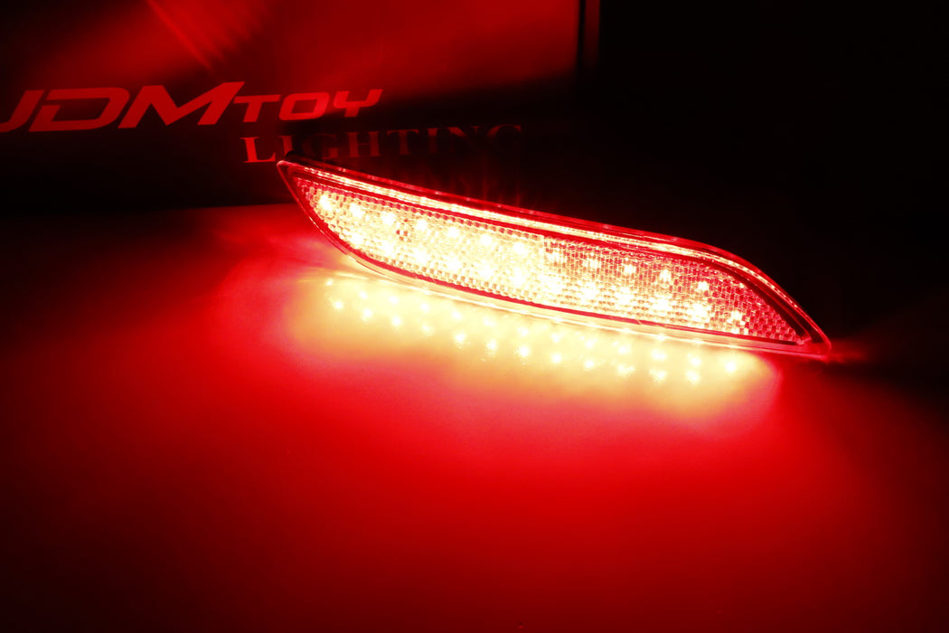 OEM-Spec Red Lens 24-SMD LED Bumper Reflector Lights For 2018-up Toyota Camry