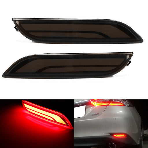 Smoked Lens Full LED Bumper Reflector Tail & Brake Lights For 18-up Toyota Camry