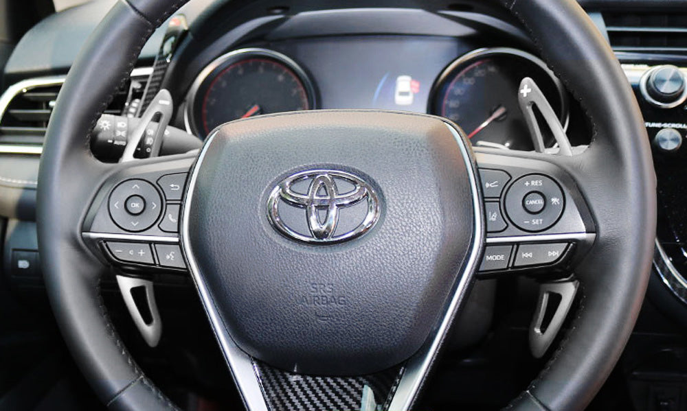 Gun Metal Steering Wheel Paddle Shifter Extension Covers For 18-up Toyota Camry