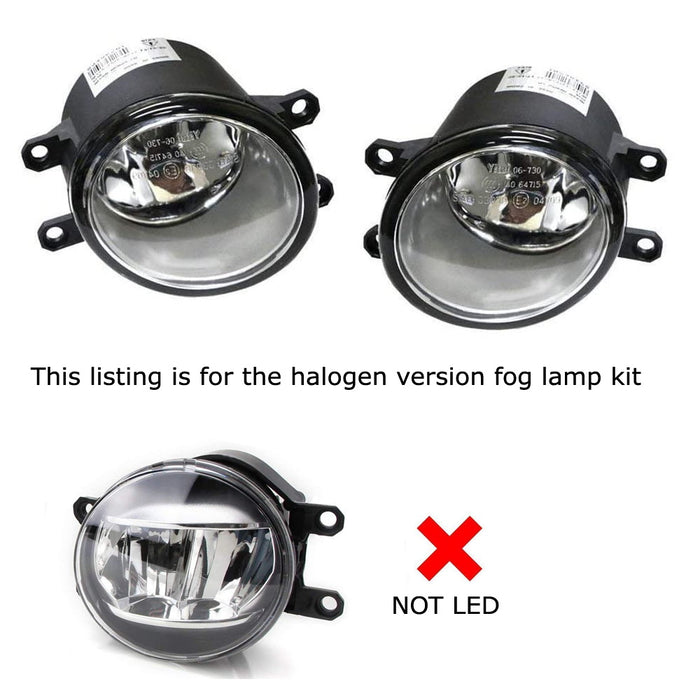 JDM Clear Lens Fog Light Kit w/ 55W Halogen Bulbs For 18-20 Toyota Camry SE XSE