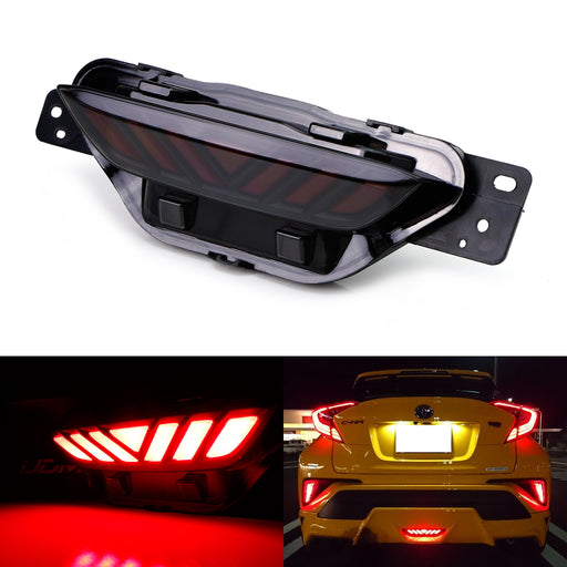 JDM Smoked Lens Red LED Center Rear Fog Light, Brake Lamp For 17-up Toyota C-HR