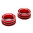 2pcs Red AC Climate Control Switch Knob Ring Covers For 19-up Corolla Hatchback