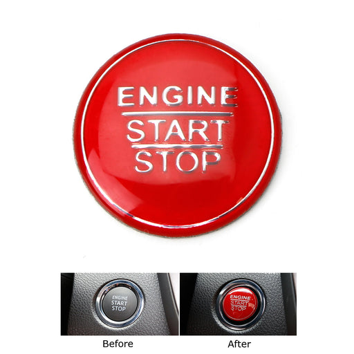 Red Keyless Engine Push Start Button Cover For Toyota Camry Tacoma Prius Avalon