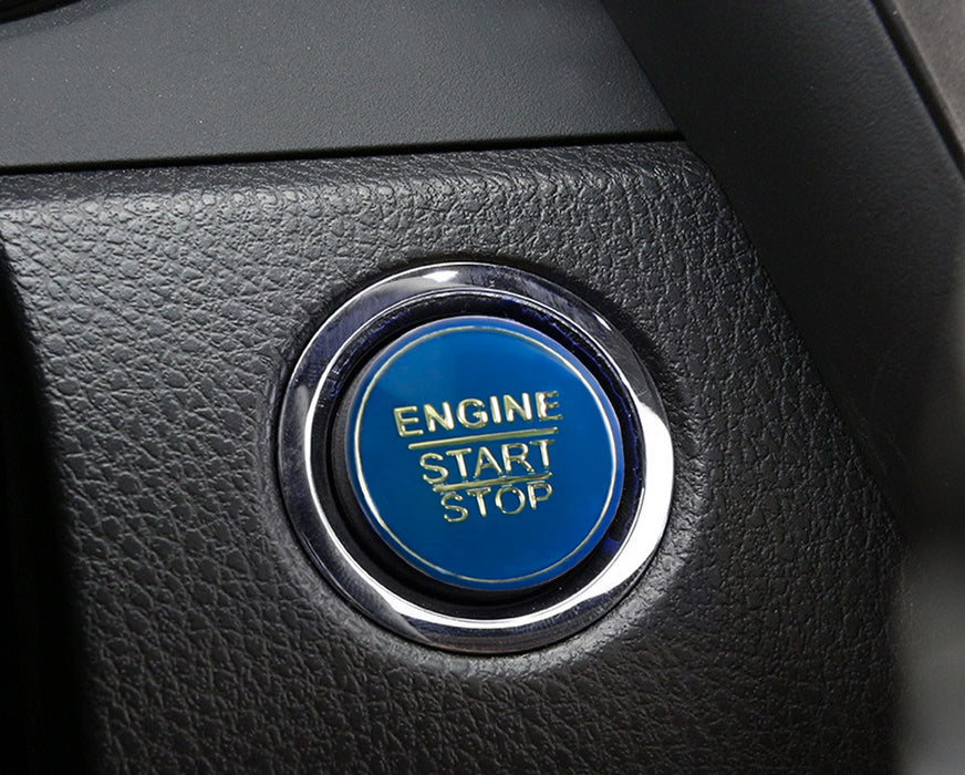 Blue Keyless Engine Push Start Button Cover For Toyota Camry Tacoma Prius Avalon