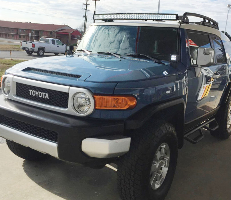 48W CREE LED Pods w/ Front Cowl Mounting Brackets For 2007-14 Toyota FJ Cruiser