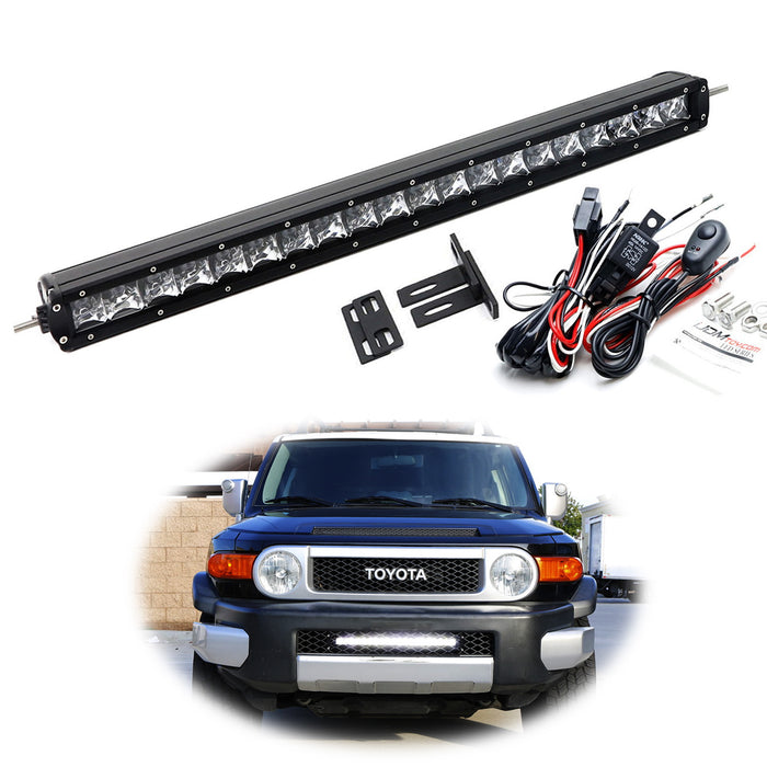 Behind Upper Grill 20" LED Light Bar Kit w/Bracket/Wiring For 2007-14 FJ Cruiser