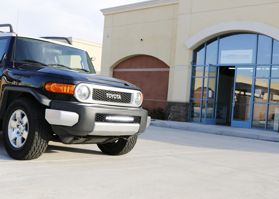 Behind Upper Grill 20" LED Light Bar Kit w/Bracket/Wiring For 2007-14 FJ Cruiser