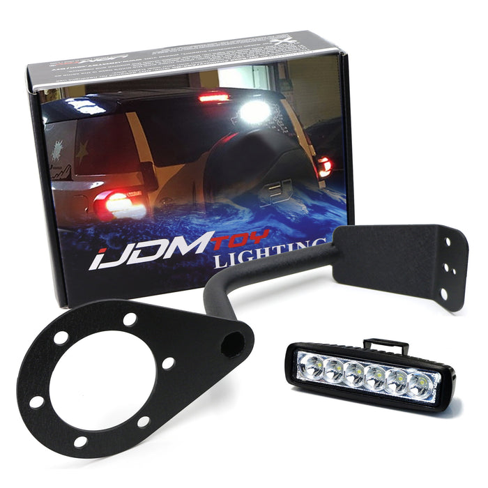 Rear Tire Carrier 18W LED Light Bar Kit w/ Brackets Relay For Toyota FJ  Cruiser