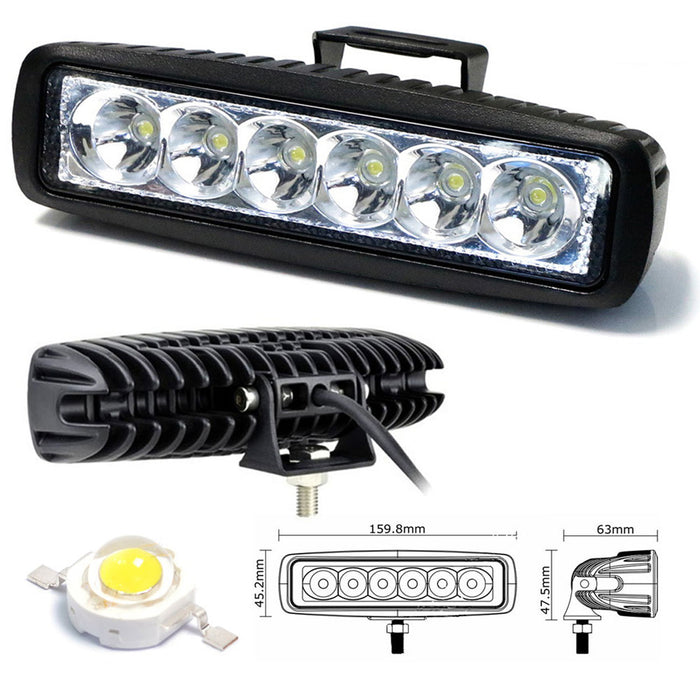 Rear Tire Carrier 18W LED Light Bar Kit w/ Brackets Relay For Toyota FJ  Cruiser