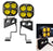 Yellow Round Shape LED Front Cowl Lights w/ Brackets For 07-14 Toyota FJ Cruiser