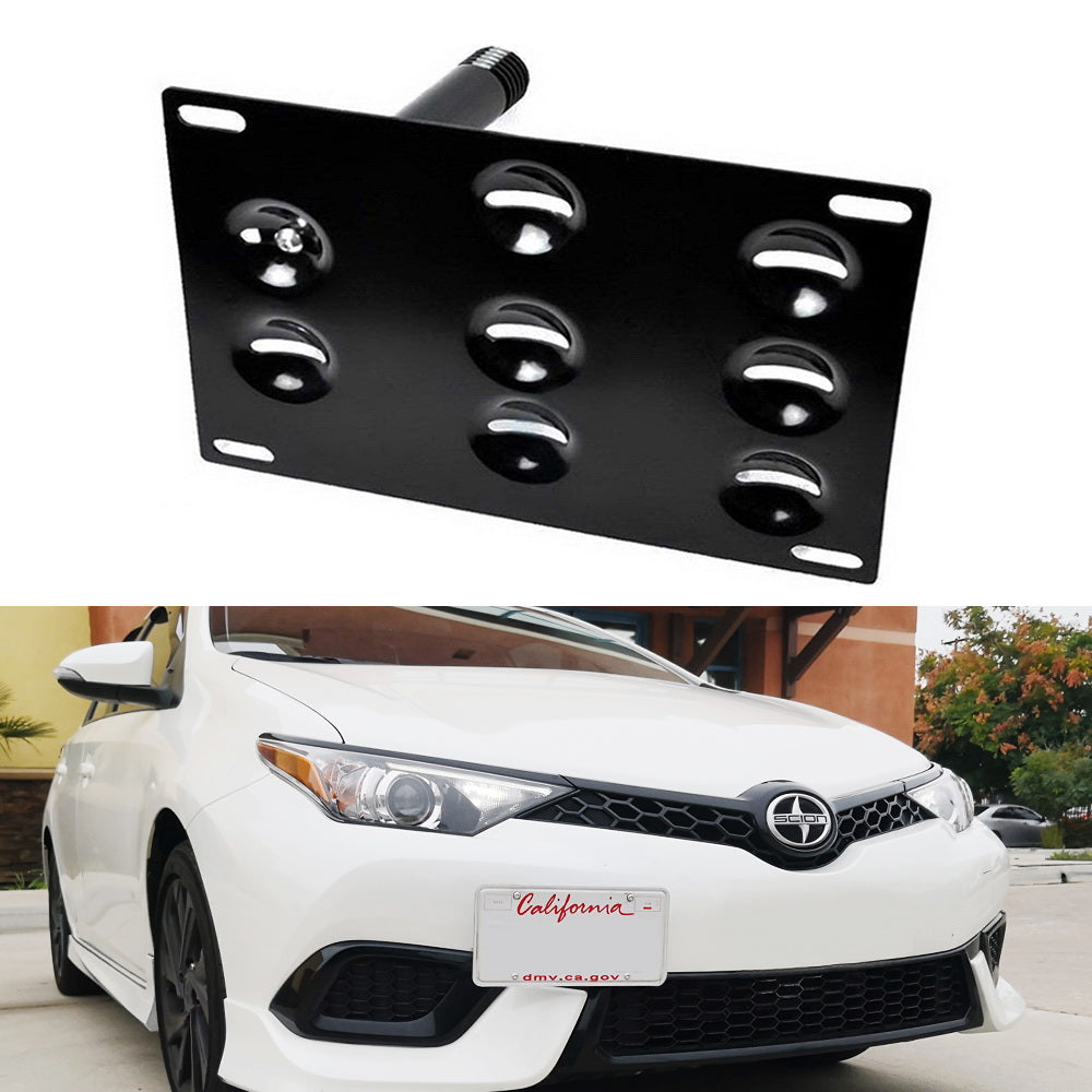 Bumper Tow Hook License Plate Mount Bracket Holder For 2016-2018 Scion iM, etc