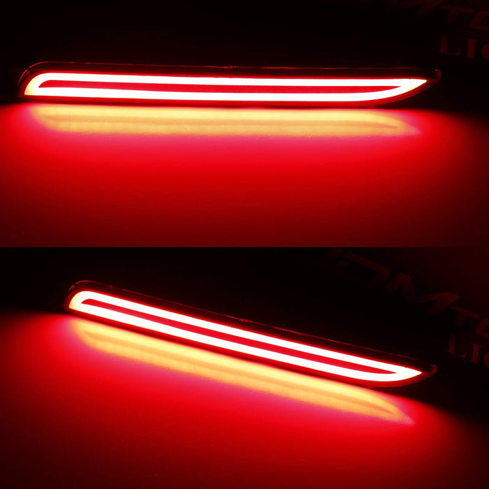 Halo Style Smoked Lens LED Bumper Reflectors For Lexus RC NX IS-F GX Toyota RAV4