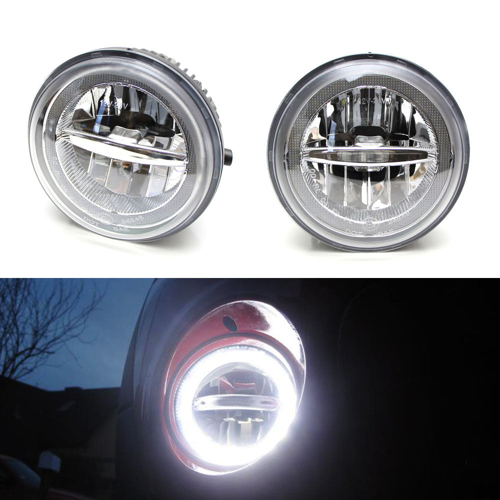 30W CREE LED Halo Ring DRL Fog Lights w/ Wiring For Tundra Tacoma Sequoia Solara