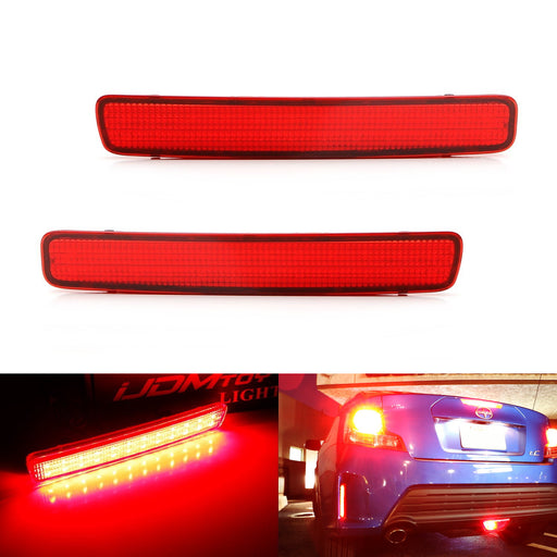 Red Lens 48-SMD LED Bumper Reflector Marker Lights For 2012-2017 Toyota Prius V