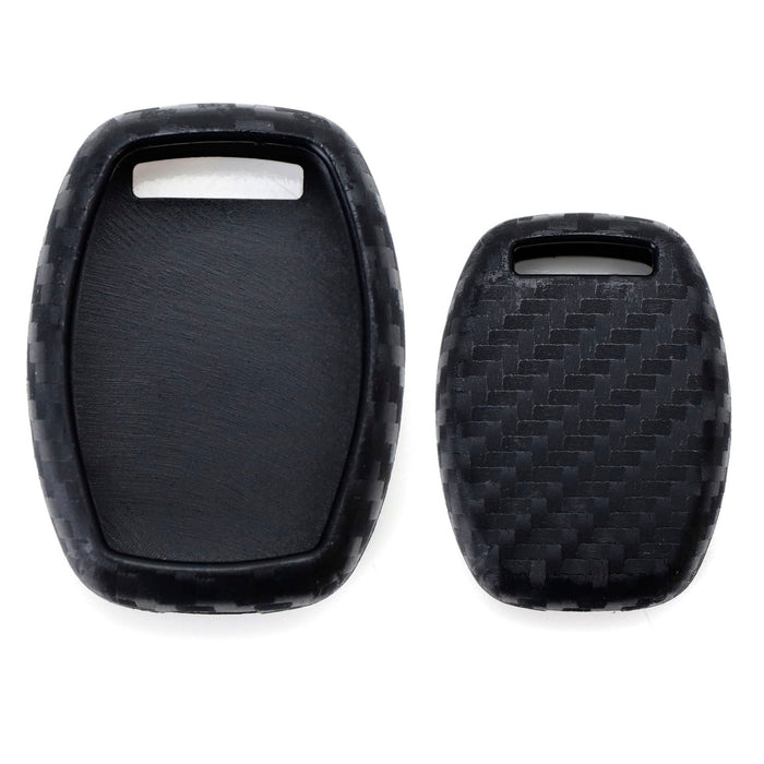 Carbon Fiber Soft Silicone Key Fob For Honda Accord Civic CRV CRZ FIT Insight