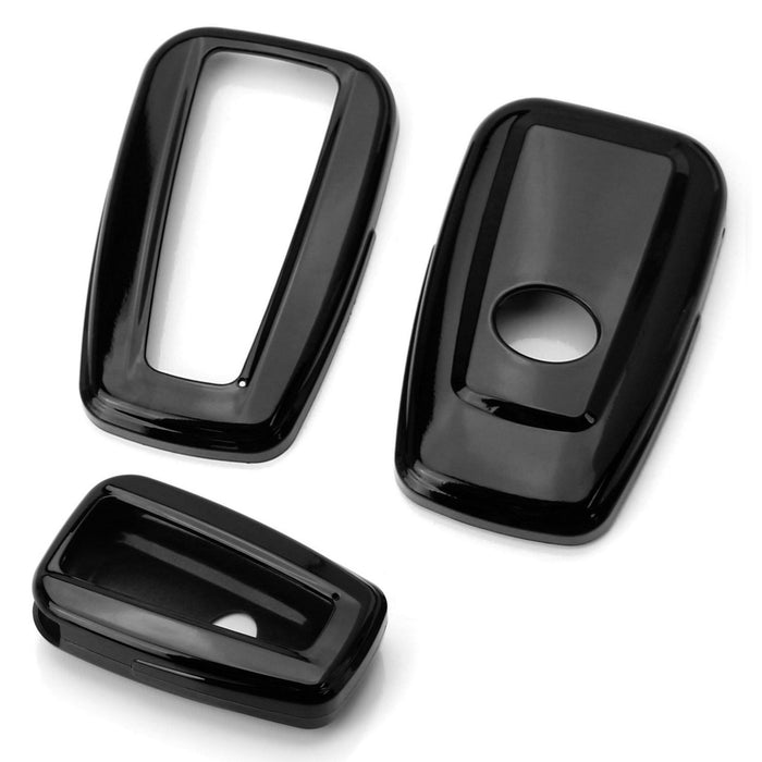 Black Key Fob Shell Cover For 17/18-up Toyota Camry Prius Prime Mirai C-HR, etc