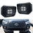 Clear Lens White LED Wide Angle SAE Flood Beam Fog Light Kit For 2016-23 Tacoma