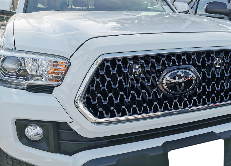 Behind Grille LED Pod Light Kit w/ Mount Bracket/Wirings For 16-23 Toyota Tacoma