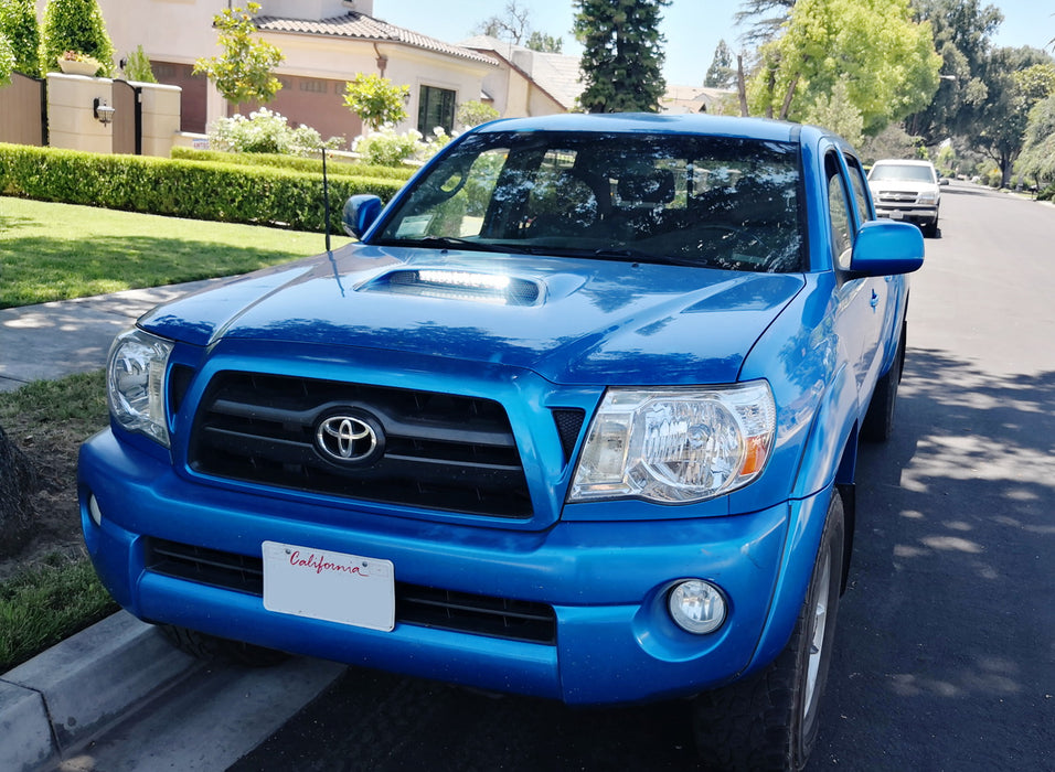 Hood Scoop Mount 50W LED Lightbar Kit For 2005-2011 Toyota Tacoma OEM Hood Bulge