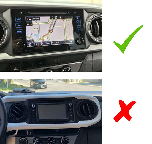 Blue GPS Navigation Screen Volume, Tune Knob Ring Covers For 16-23 Toyota Tacoma