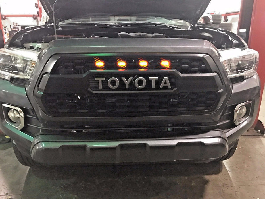 4pc Set Front Grille Lighting Kit For 2016-23 Toyota Tacoma w/TRD Pro Grill ONLY