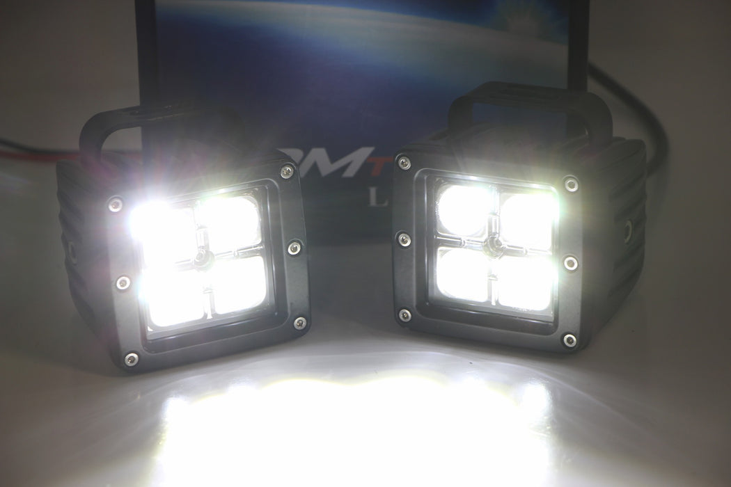 40W CREE Cubic LED Foglamps w/Mount Bracket, Bezel, Wirings For 2012-15 Tacoma