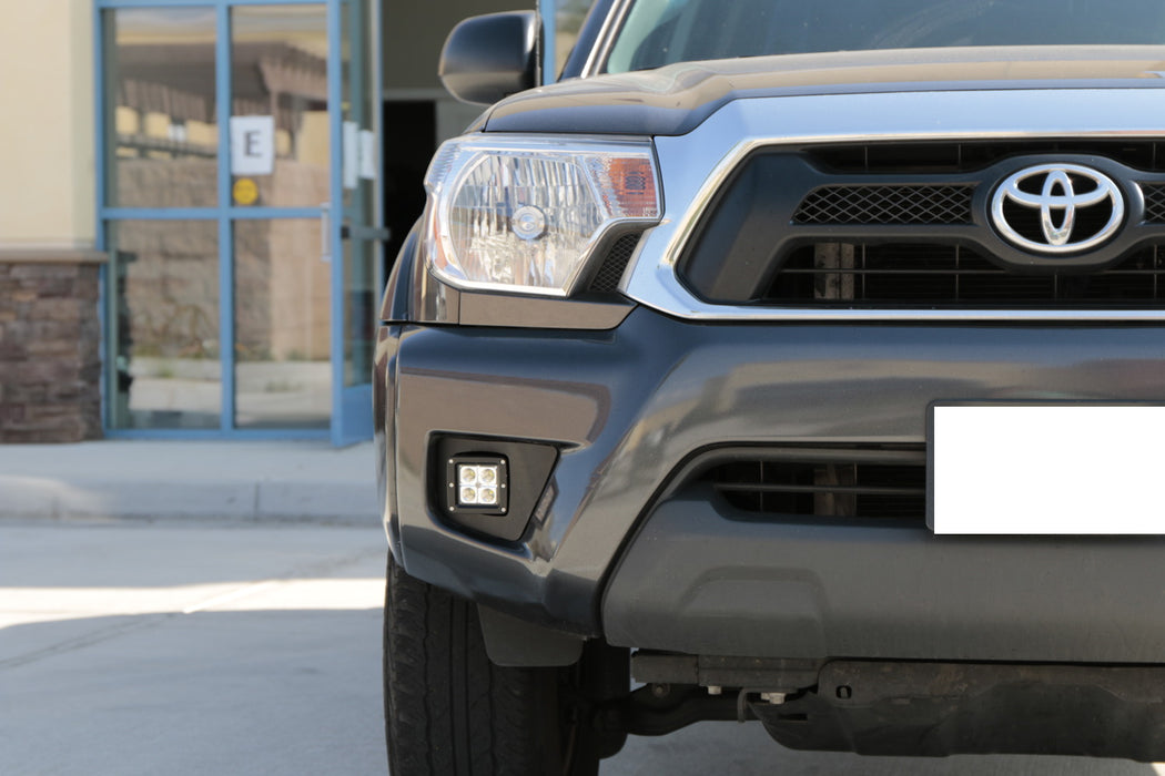 40W CREE Cubic LED Foglamps w/Mount Bracket, Bezel, Wirings For 2012-15 Tacoma