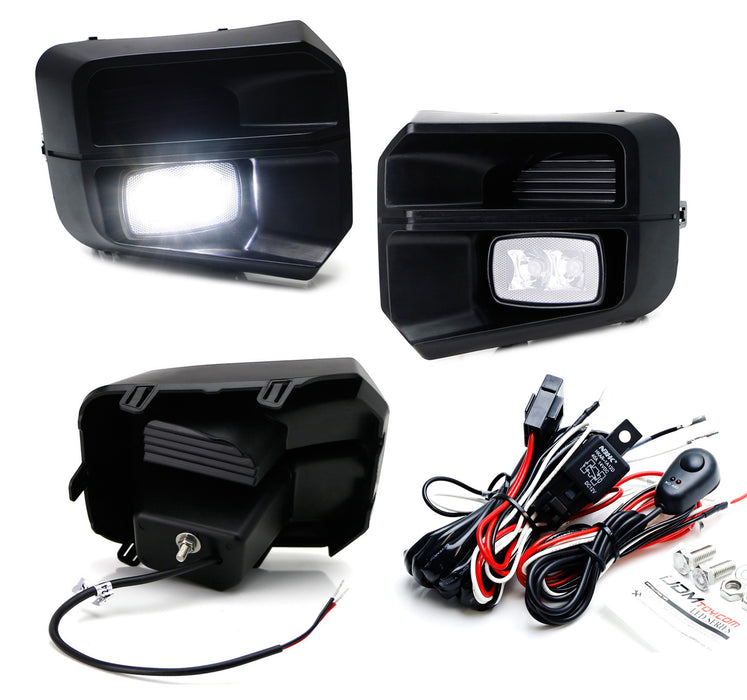 TRD-Pro Style 10W LED Fog Light Kit w/Primed Bezel Cover For 16-23 Toyota Tacoma