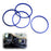 Blue Aluminum Outer AC Vent Surrounding Decoration Rings For 16-23 Toyota Tacoma