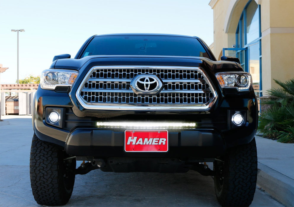 30-31.5" LED Light Bar Lower Bumper Mounting Brackets For Toyota Tacoma Tundra