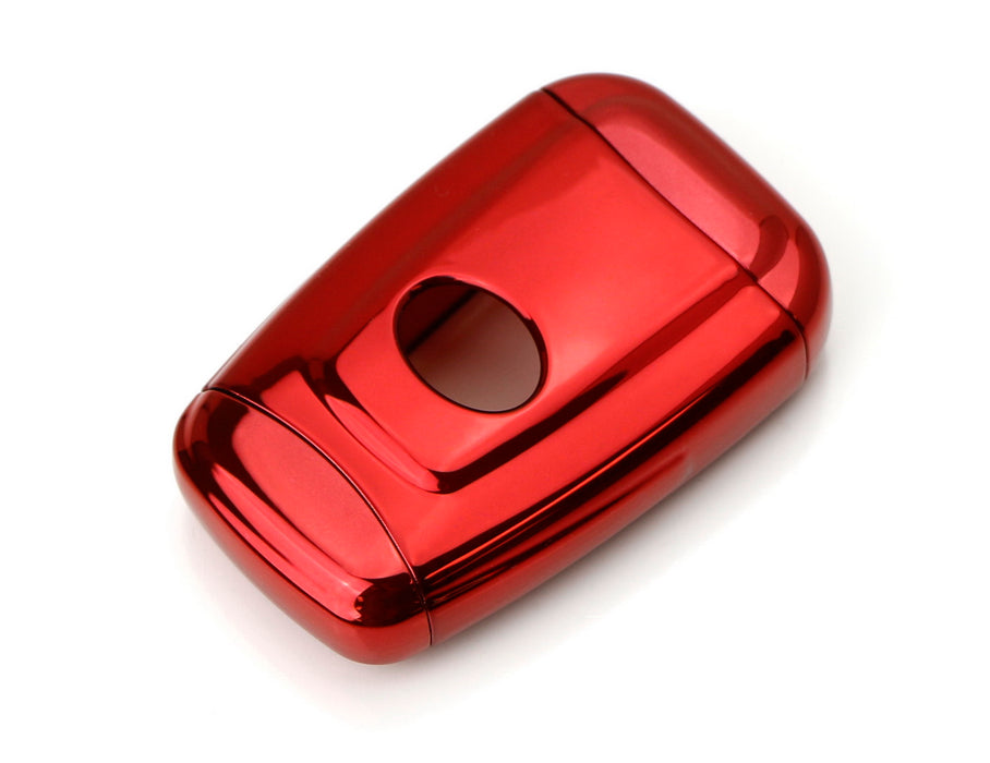 Chrome Red TPU Key Fob Case Cover For 17/18+ Toyota Camry Prius Prime Mirai C-HR