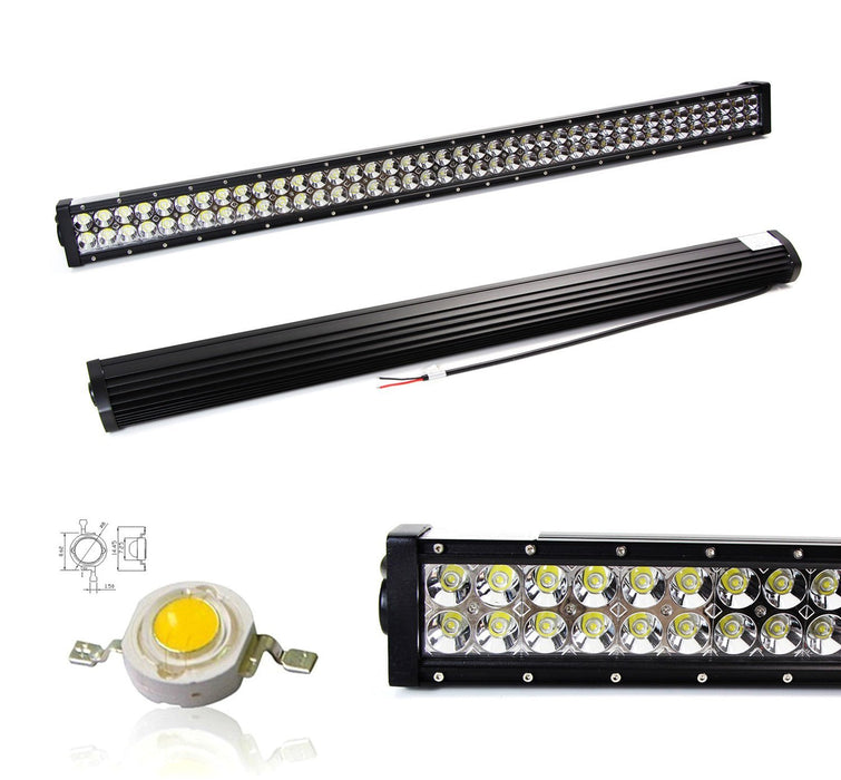 240W 40" LED Light Bar w/Behind Grille Mounts & Wiring For 2014-21 Toyota Tundra