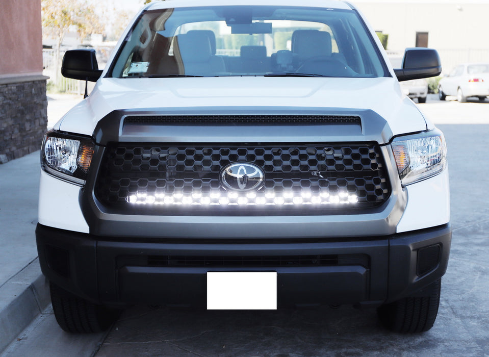 240W 40" LED Light Bar w/Behind Grille Mounts & Wiring For 2014-21 Toyota Tundra