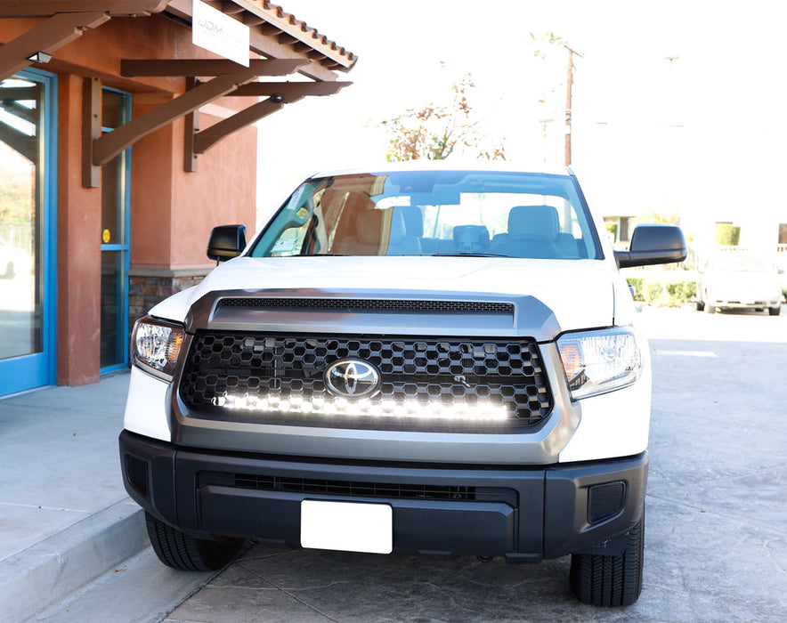 240W 40" LED Light Bar w/Behind Grille Mounts & Wiring For 2014-21 Toyota Tundra