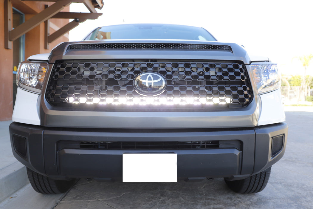 240W 40" LED Light Bar w/Behind Grille Mounts & Wiring For 2014-21 Toyota Tundra