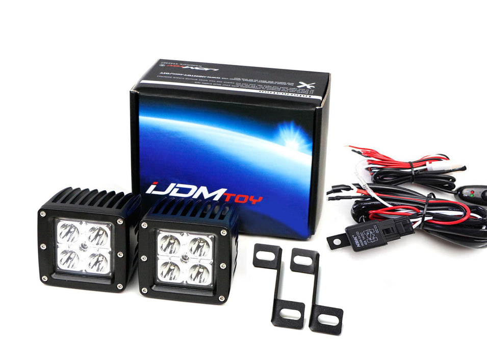 40W CREE LED Pods w/ A-Pillar Brackets Wiring For 15-20 Ford F150, 17+ F250 F350