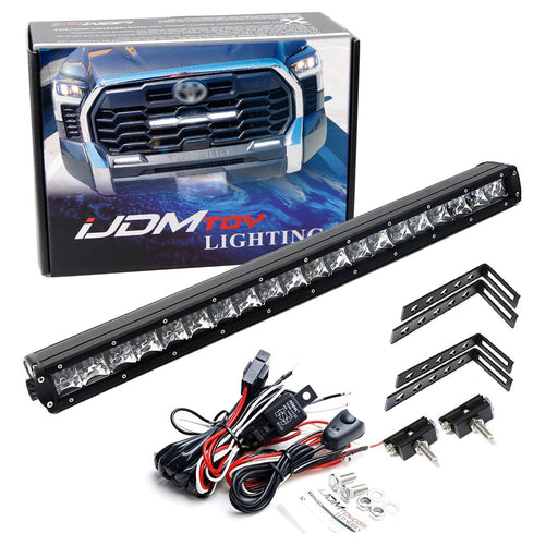 Behind Grille 21.5" LED Light Bar Kit w/Bracket/Wiring For Toyota 2022-up Tundra