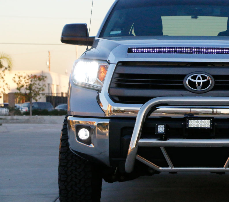 Complete 15W CREE LED Fog Lights w/Bezel Covers, Wiring For 14-21 Toyota Tundra